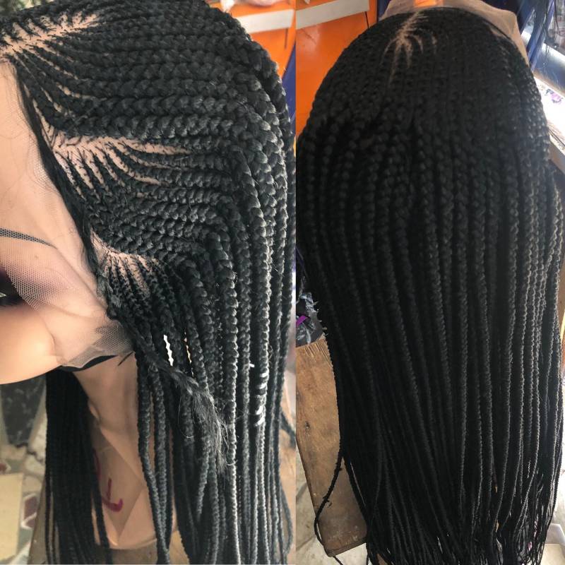 6 Teil Cornrow Handgemachte Geflochtene Perücke Frontal Fertig Versandkostenfrei von Etsy - propsNtresses