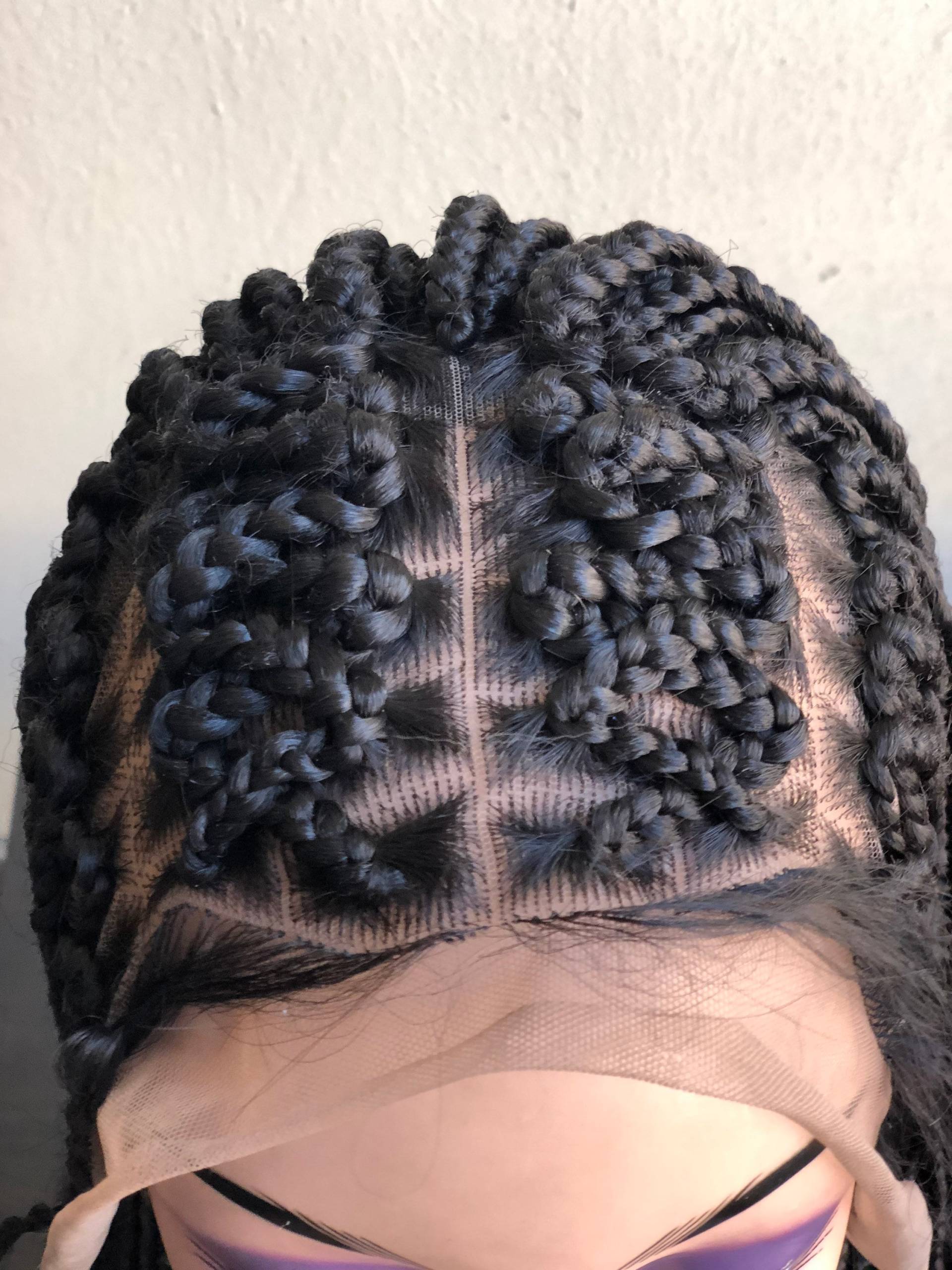 Criss Cross Cornrow Handgemachte Geflochtene Perücke Frontal Finish Versandkostenfrei Bereit Zu Versenden von Etsy - propsNtresses