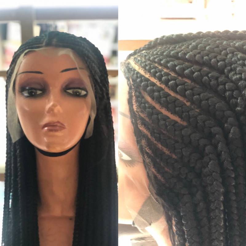 Große Cornrow Handgemachte Geflochtene Perücke Frontal Versandkostenfrei von Etsy - propsNtresses