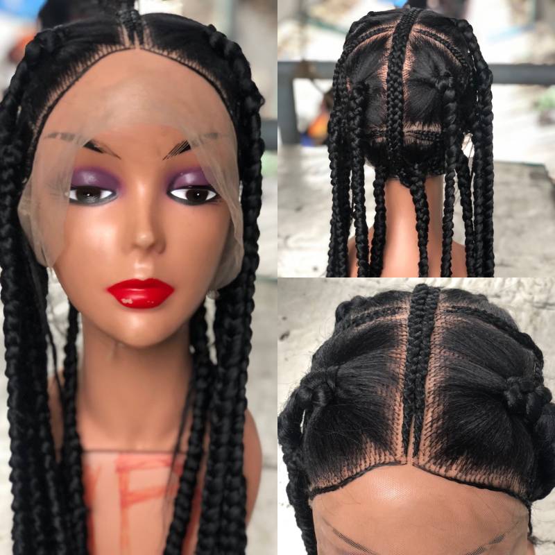 Jumbo Große Geflochtene Volle Spitze Perücke Mit Micro Cornrows Kostenloser Versand von Etsy - propsNtresses