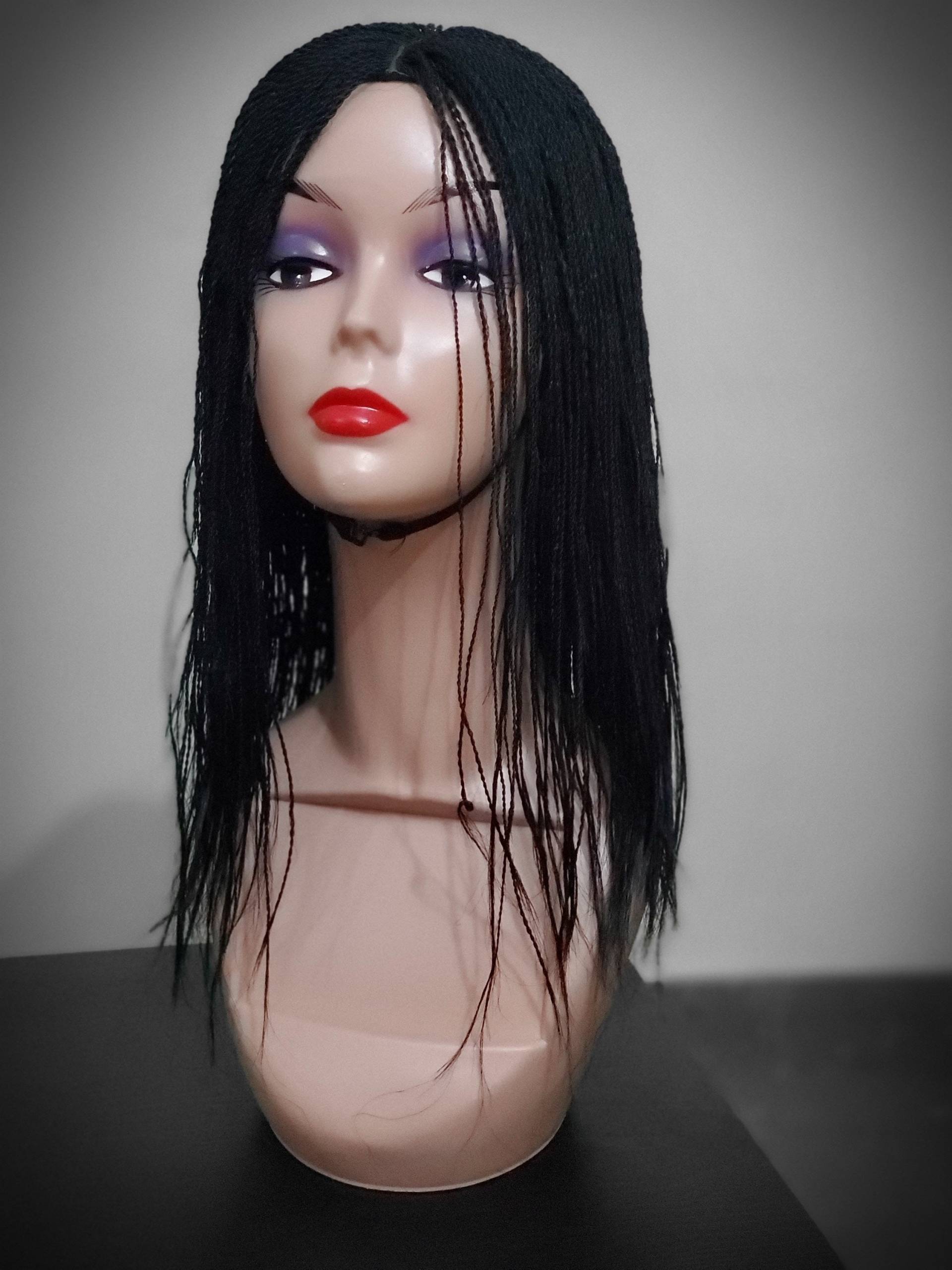 Versandfertig Micro Twists Handgefertigte Perücke 16 "Schwarz Verschluss Finish Versandkostenfrei von Etsy - propsNtresses