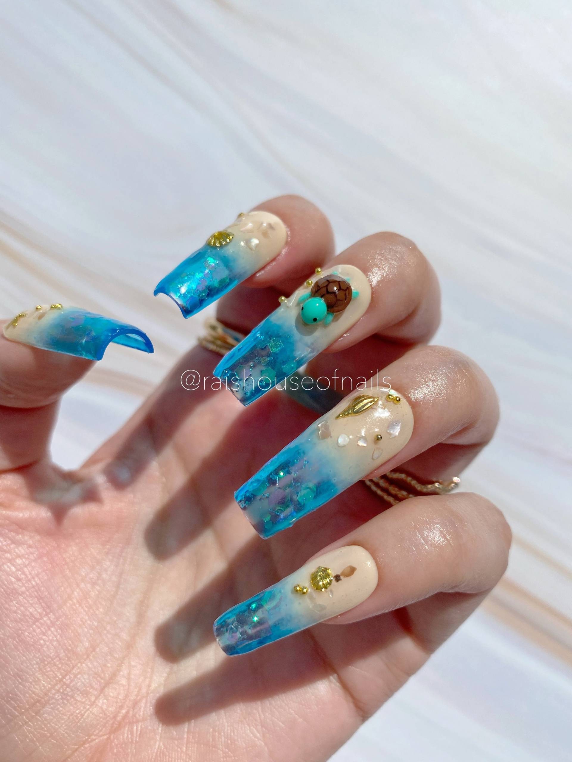 Drücken Sie Auf Die Nägel, 3D Nailart, Künstliche Handgemachte Glitzernägel, Süße Nägel von Etsy - raishouseofnails