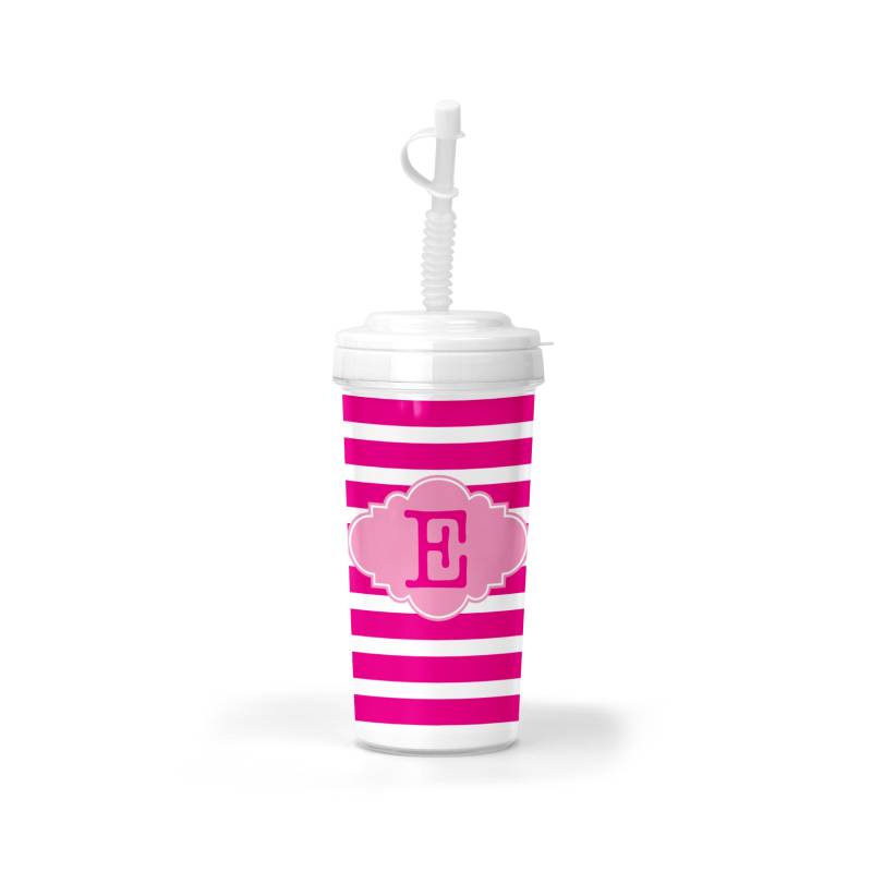 20 Oz. Pink Gestreifte Bendy Strohtasse - Becher Für Kinder, Geschenke Kinder Reisetasse, Personalisierte Tasse von Etsy - sassyhostess3