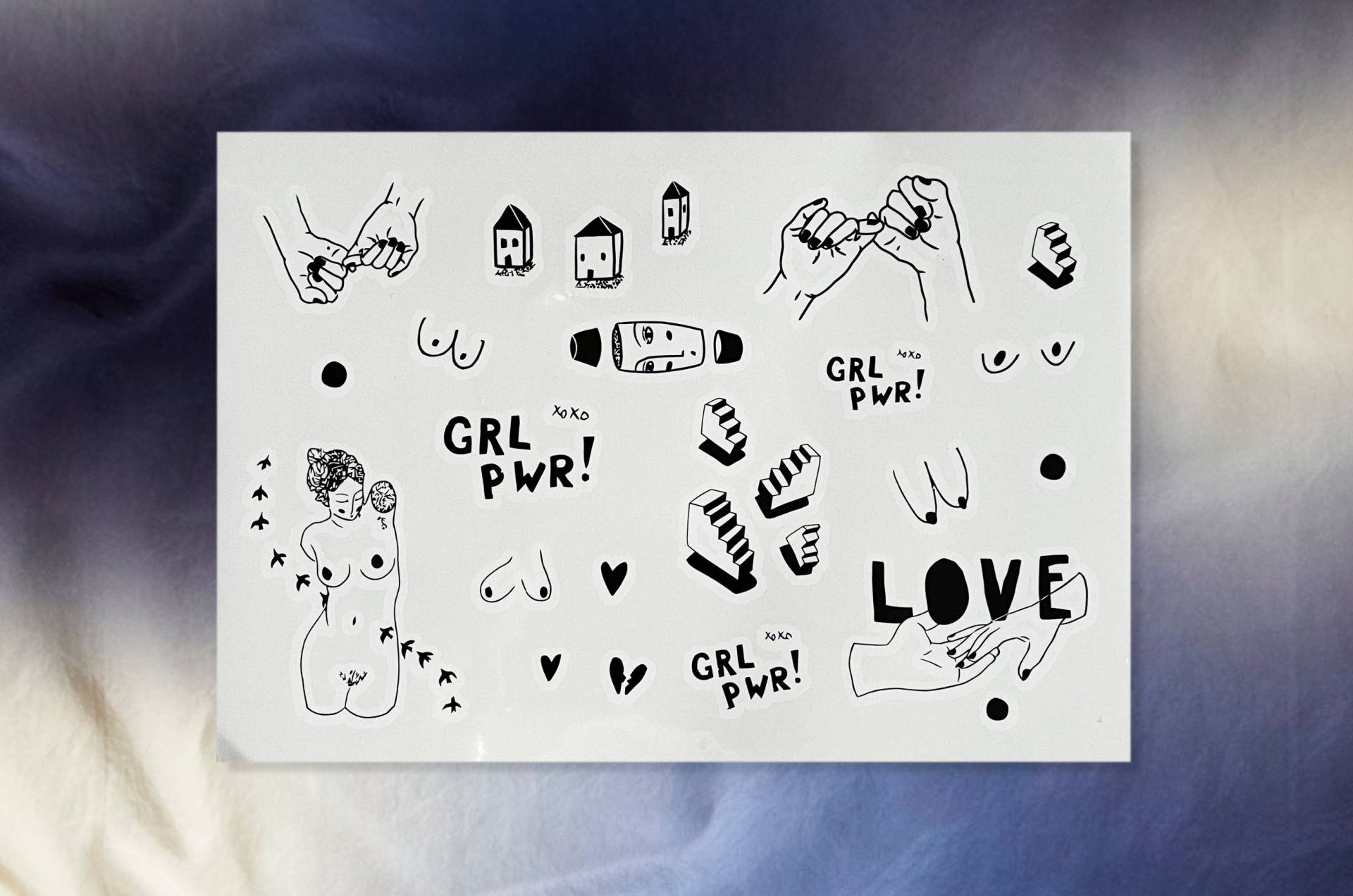 Grl Pwr Tattoobogen - 10x15cm von Etsy - schleunbertxlinus