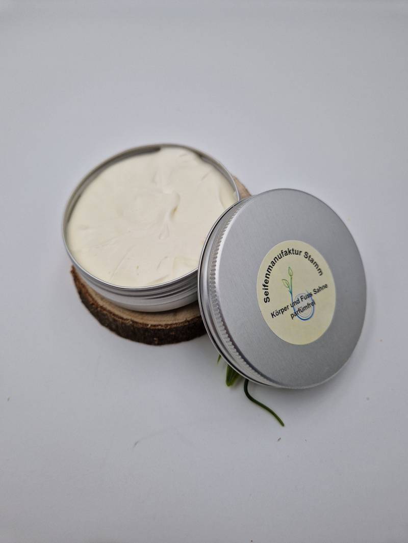 Körper Und Fusssahne Parfümfrei, Vegan, Mit Sheabutter, Kakaobutter, Mandel Kokosöl 100 Ml von Etsy - seifenStamm