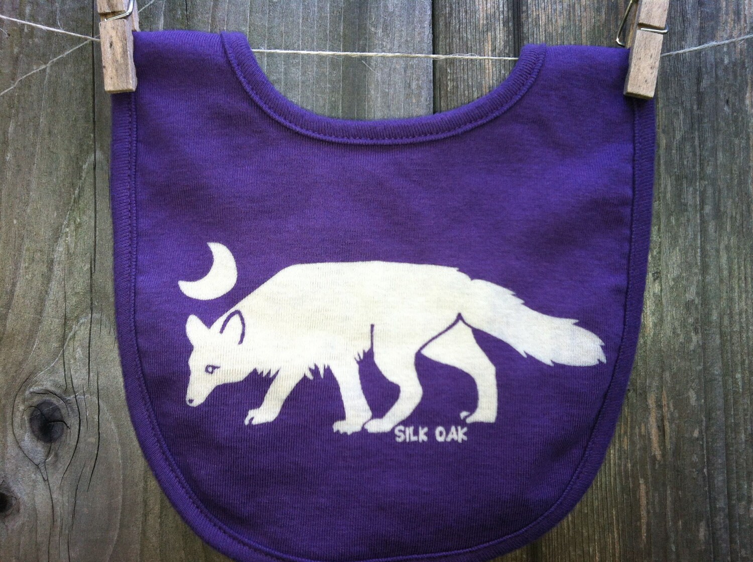 Polarfuchs Bio Baumwolle Lätzchen von Etsy - silkoak