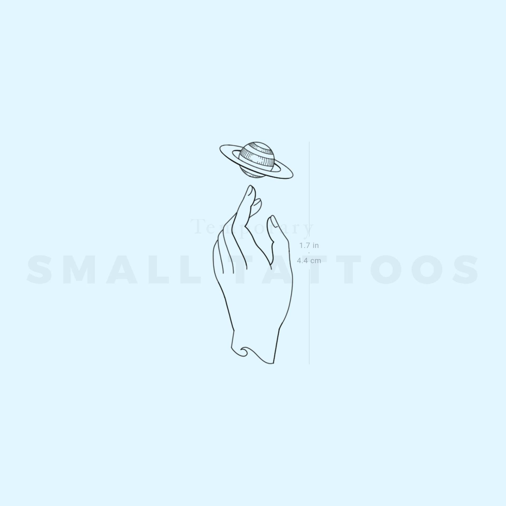 Berühren Saturn Temporäres Tattoo Von Jakenowicz | 3Er Set von Etsy - smalltattoos