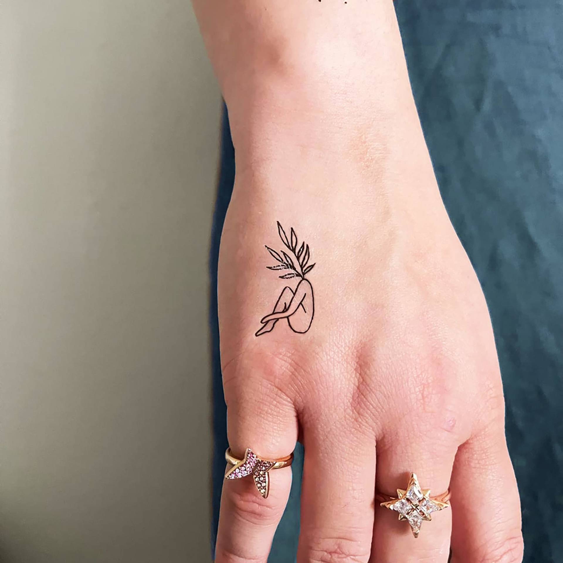 Blattkopf Frau Temporäres Tattoo | 3Er Set von Etsy - smalltattoos