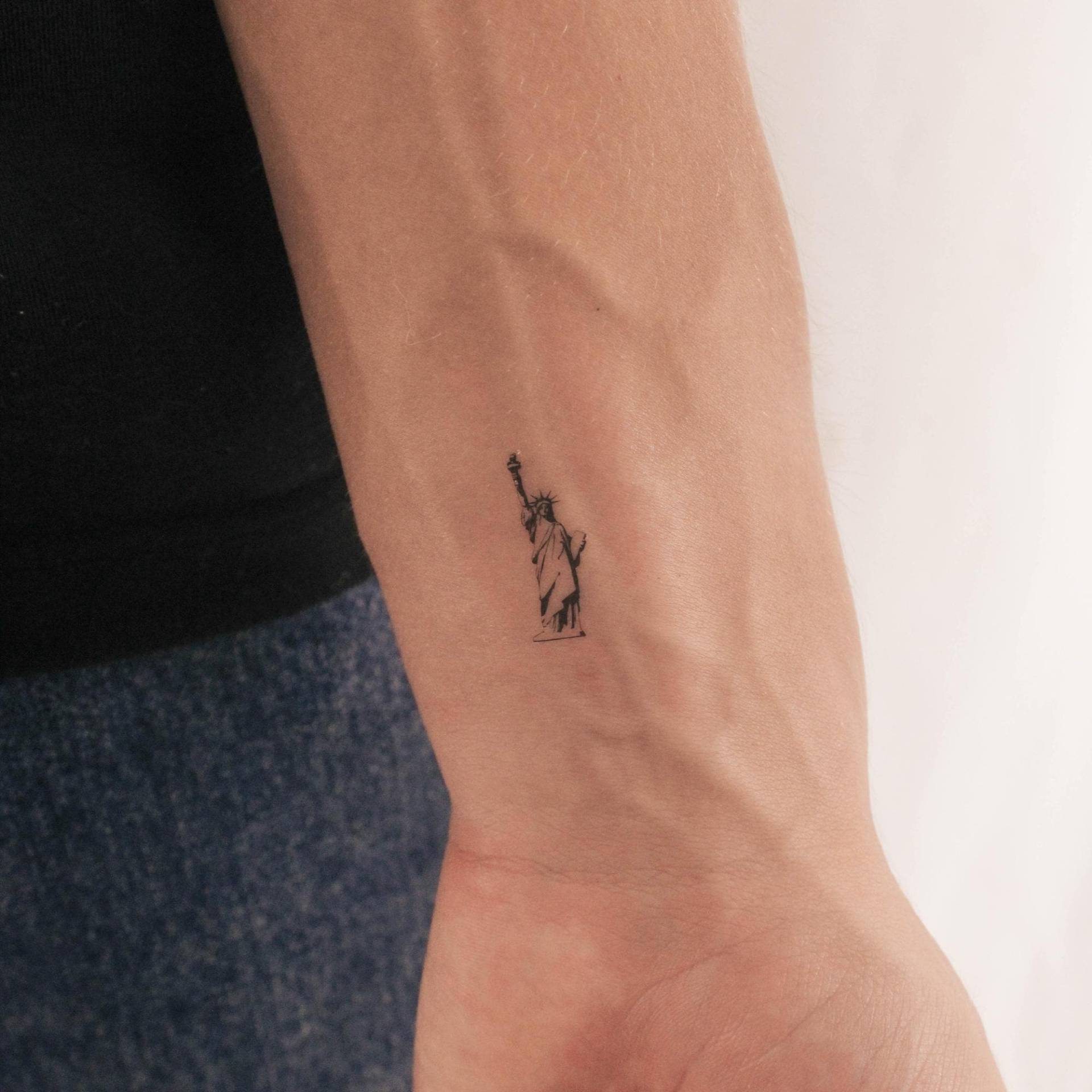 Freiheitsstatue Temporäre Tattoo | 3Er Set von Etsy - smalltattoos