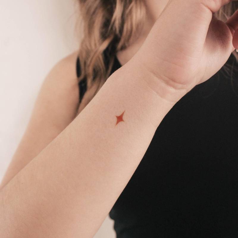 Gelber Norden Stern Temporäres Tattoo Von Zihee | 3Er Set von Etsy - smalltattoos