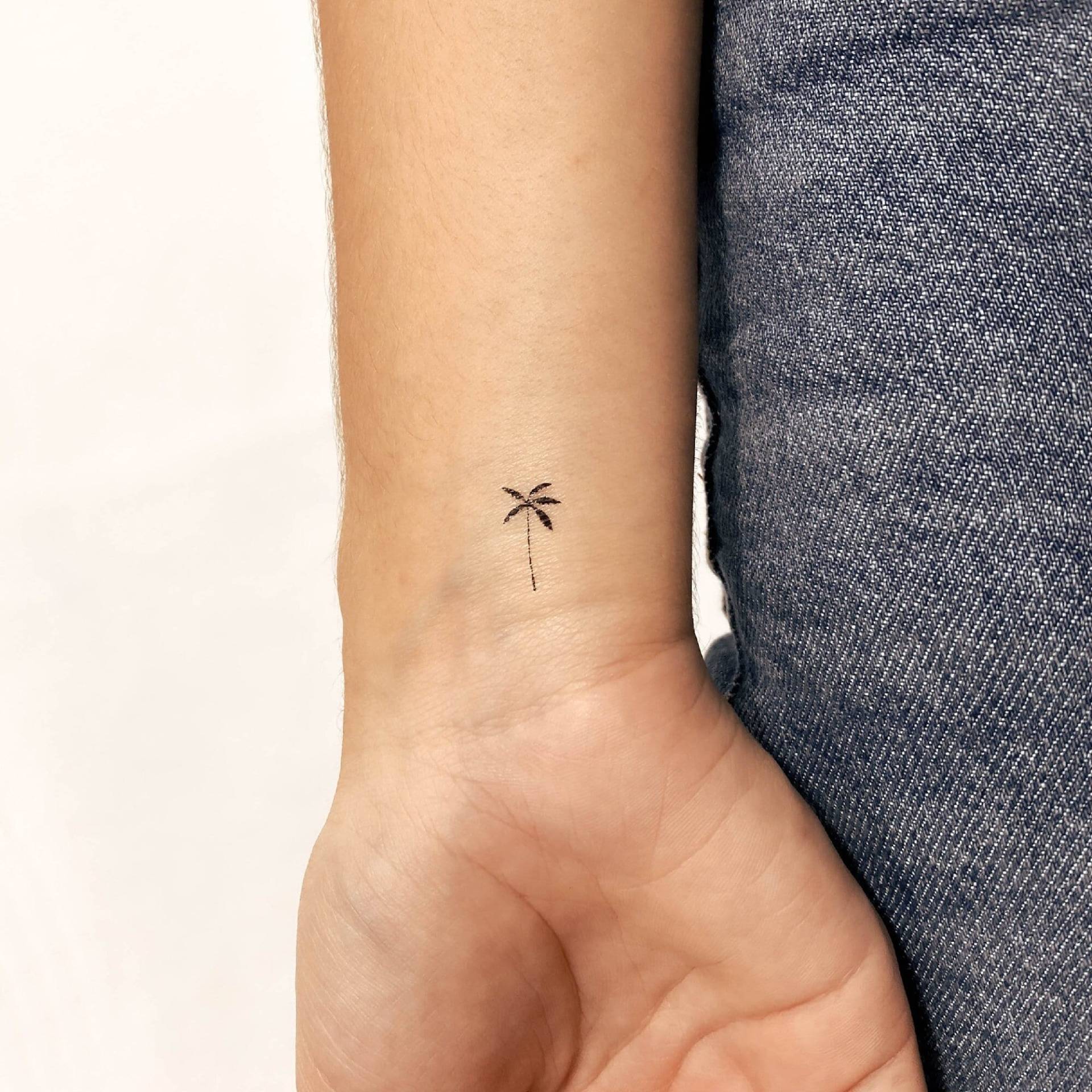 Kleine Palme Temporäres Tattoo | 3Er Set von Etsy - smalltattoos