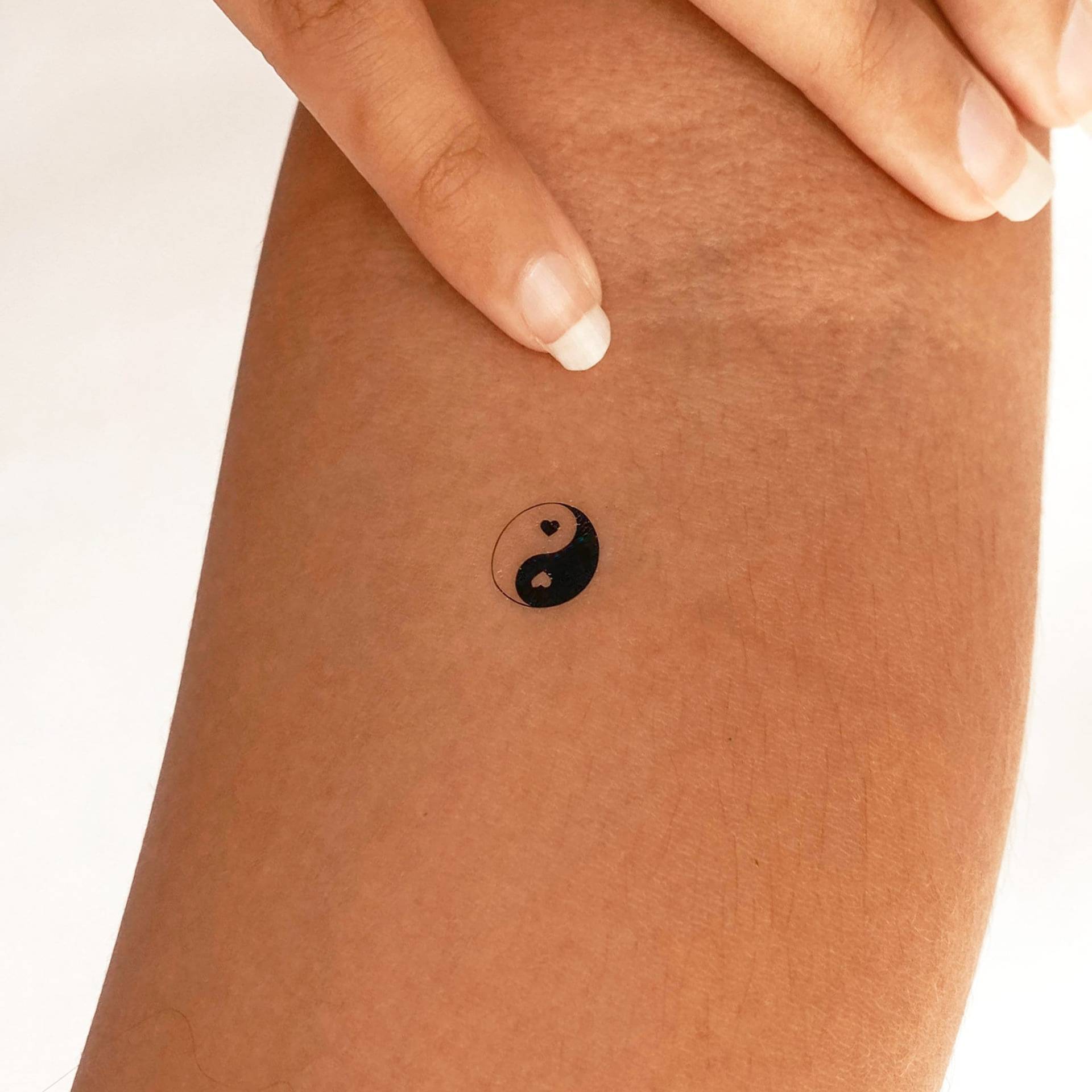 Kleines Herz Yin Yang Temporäres Tattoo | 3Er Set von Etsy - smalltattoos