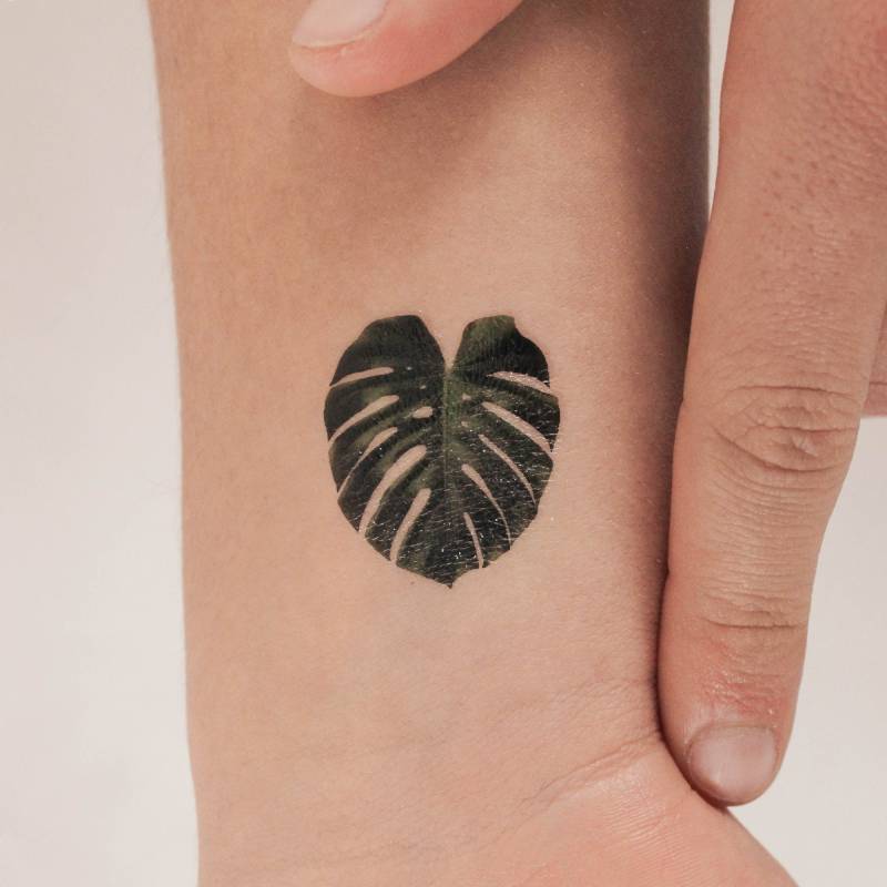 Monstera Deliciosa Blatt Temporäres Tattoo | 3Er Set von Etsy - smalltattoos