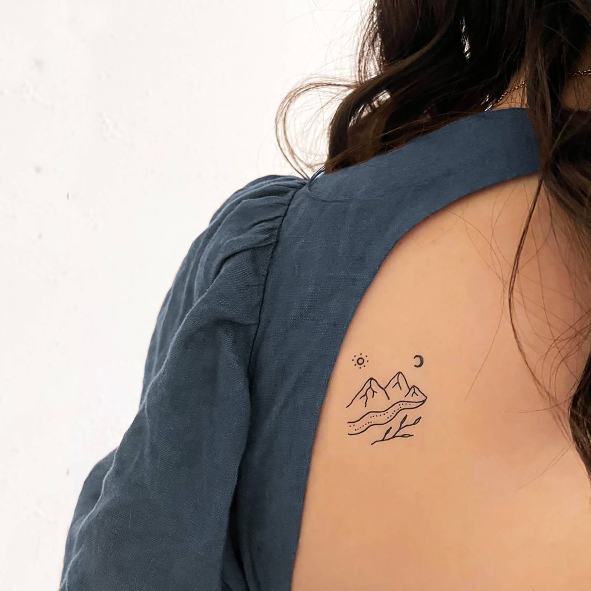 Mountain River Temporary Tattoo | 3Er Set von Etsy - smalltattoos