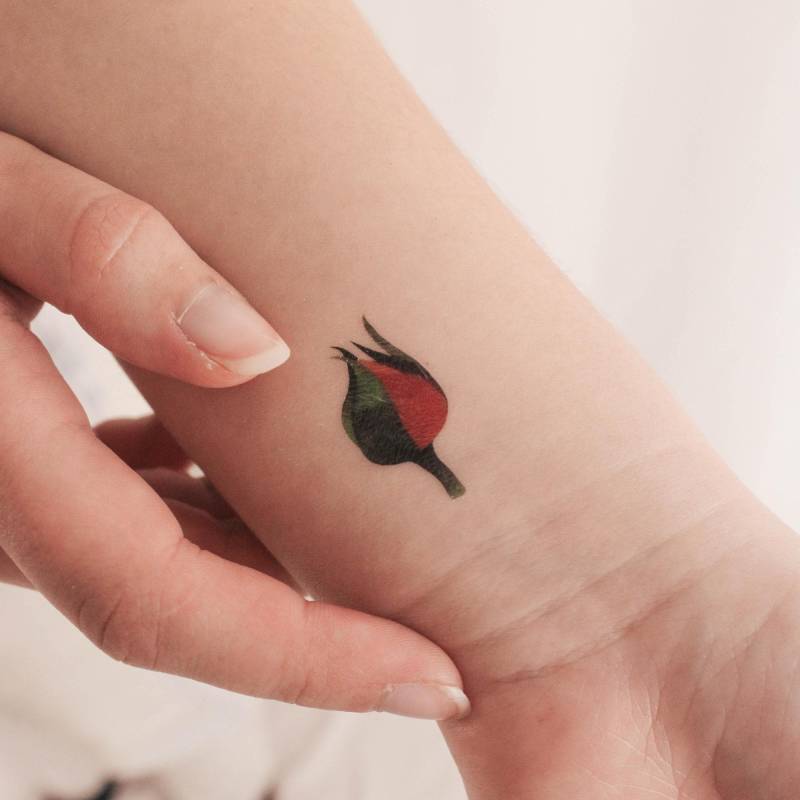 Rose Knospe Temporäres Tattoo Von Zihee | 3Er Set von Etsy - smalltattoos