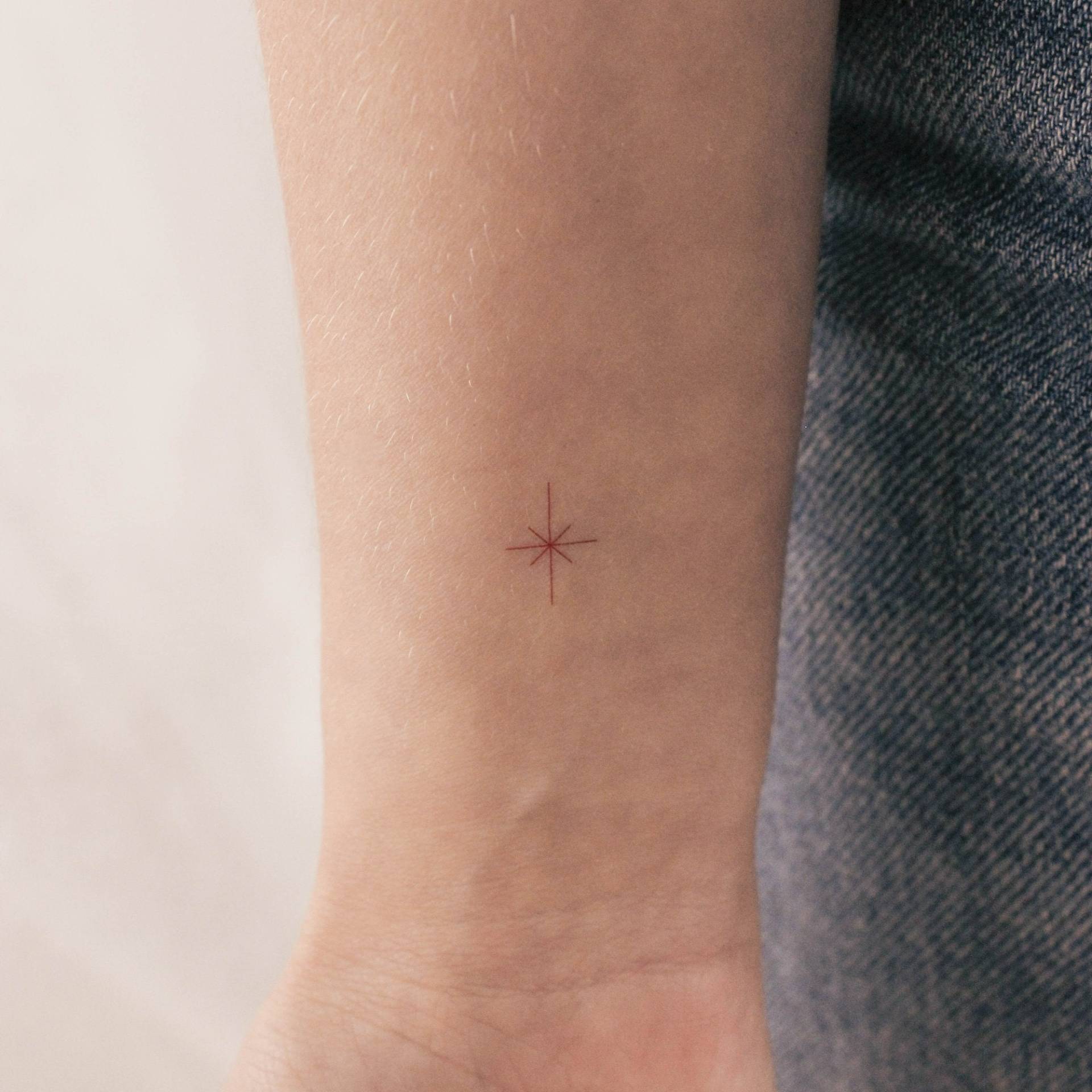 Roter Nordstern Temporäres Tattoo Von Jakenowicz | 3Er Set von Etsy - smalltattoos