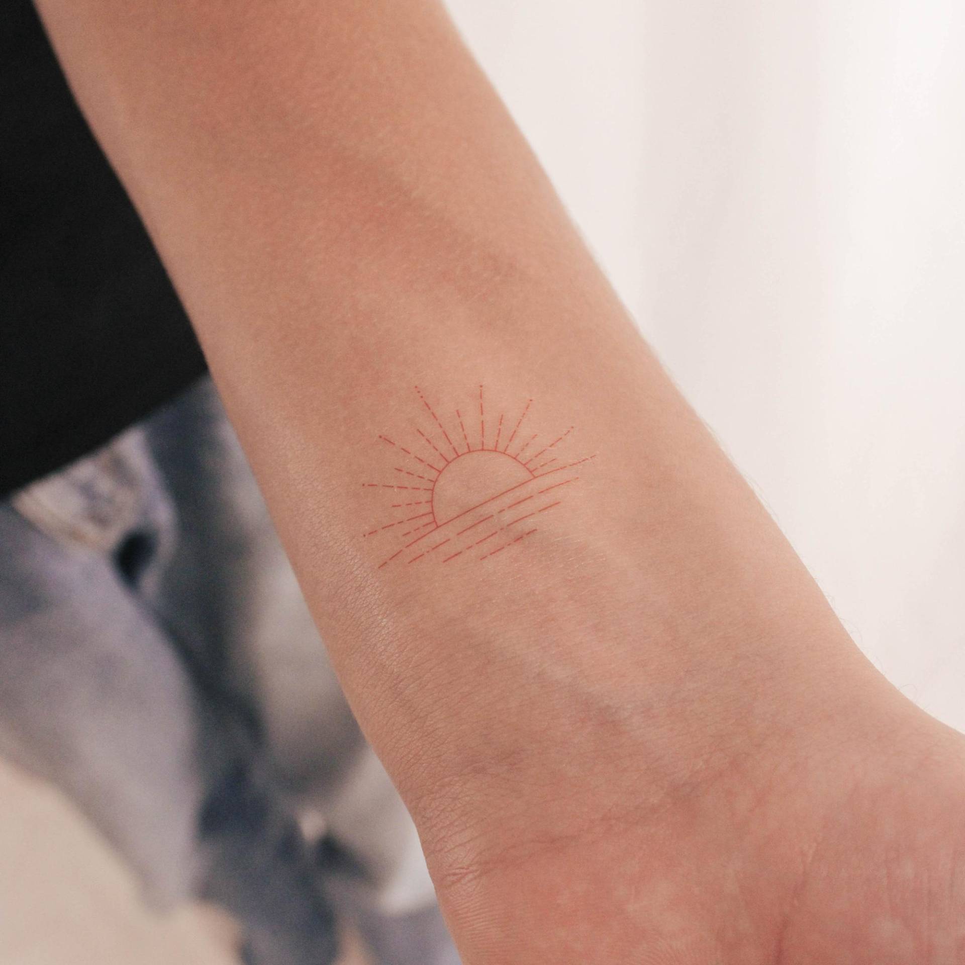 Rot Sonnenuntergang Temporäres Tattoo Von Jakenowicz | 3Er Set von Etsy - smalltattoos