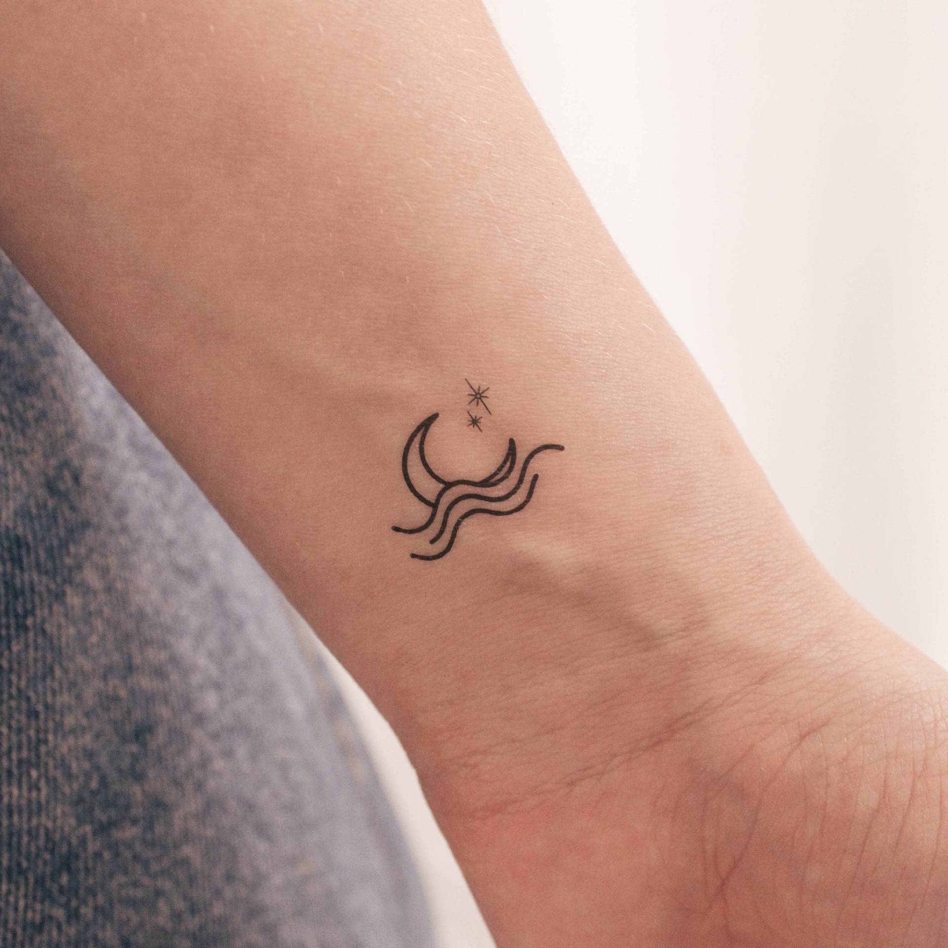 Seemond Und Sterne Temporäres Tattoo | 3Er Set von Etsy - smalltattoos