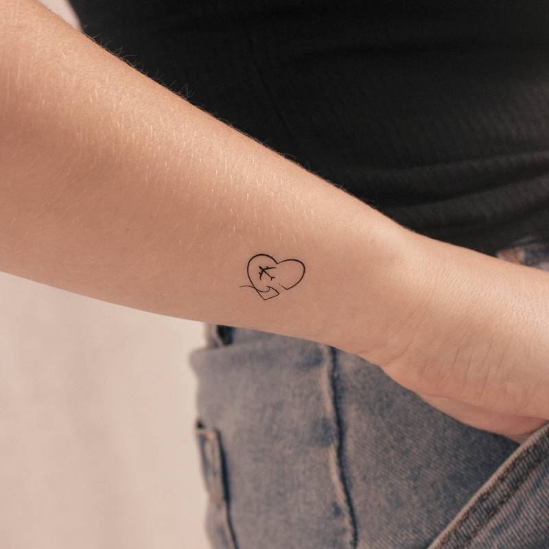 Surf Reisender Herz Temporäres Tattoo | 3Er Set von Etsy - smalltattoos