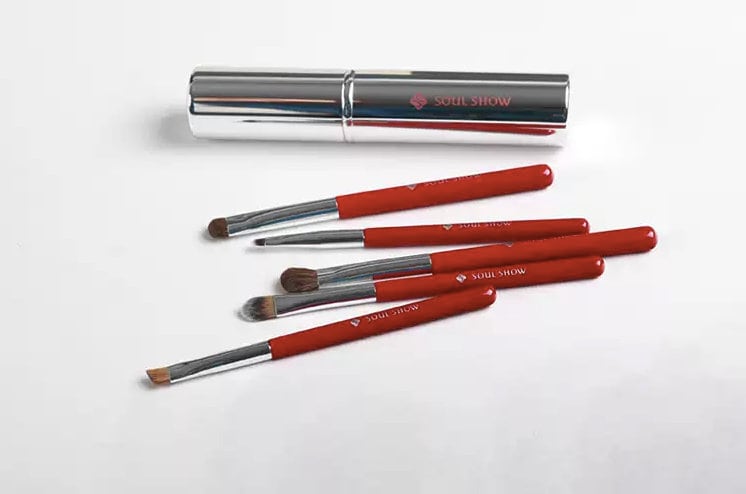 5 Stück Naturhaar Lidschatten Pinsel Set Mit Aluminium von Etsy - soulshowbrush