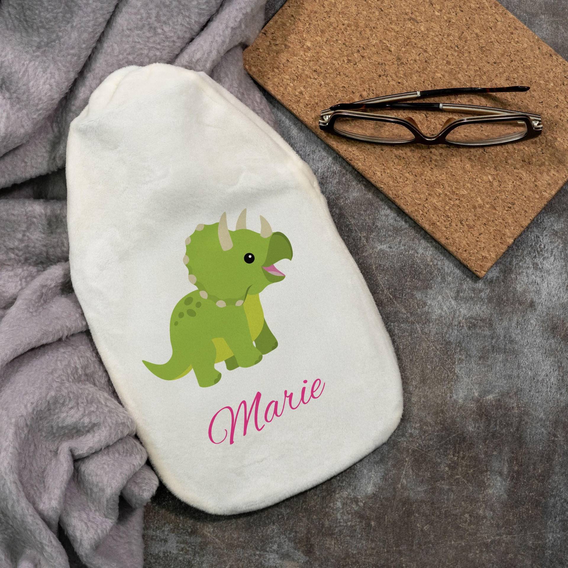 Wärmflasche "Dino 02" Für Kinder Mit Individuellem Druck von Etsy - stempelfabrikde