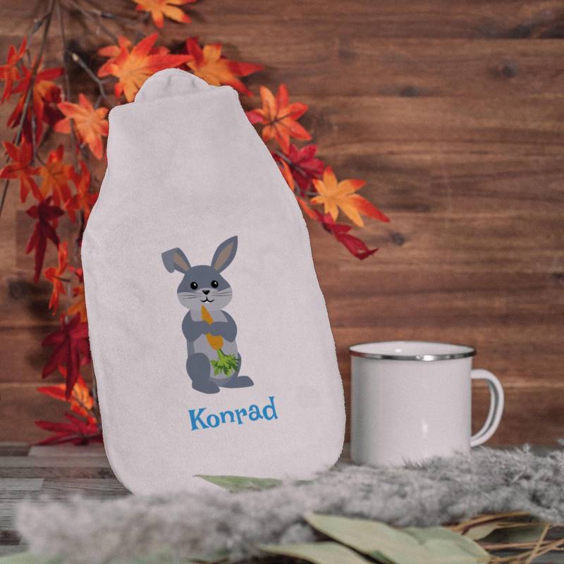 Wärmflasche "Hase" Für Kinder Mit Individuellem Druck von Etsy - stempelfabrikde