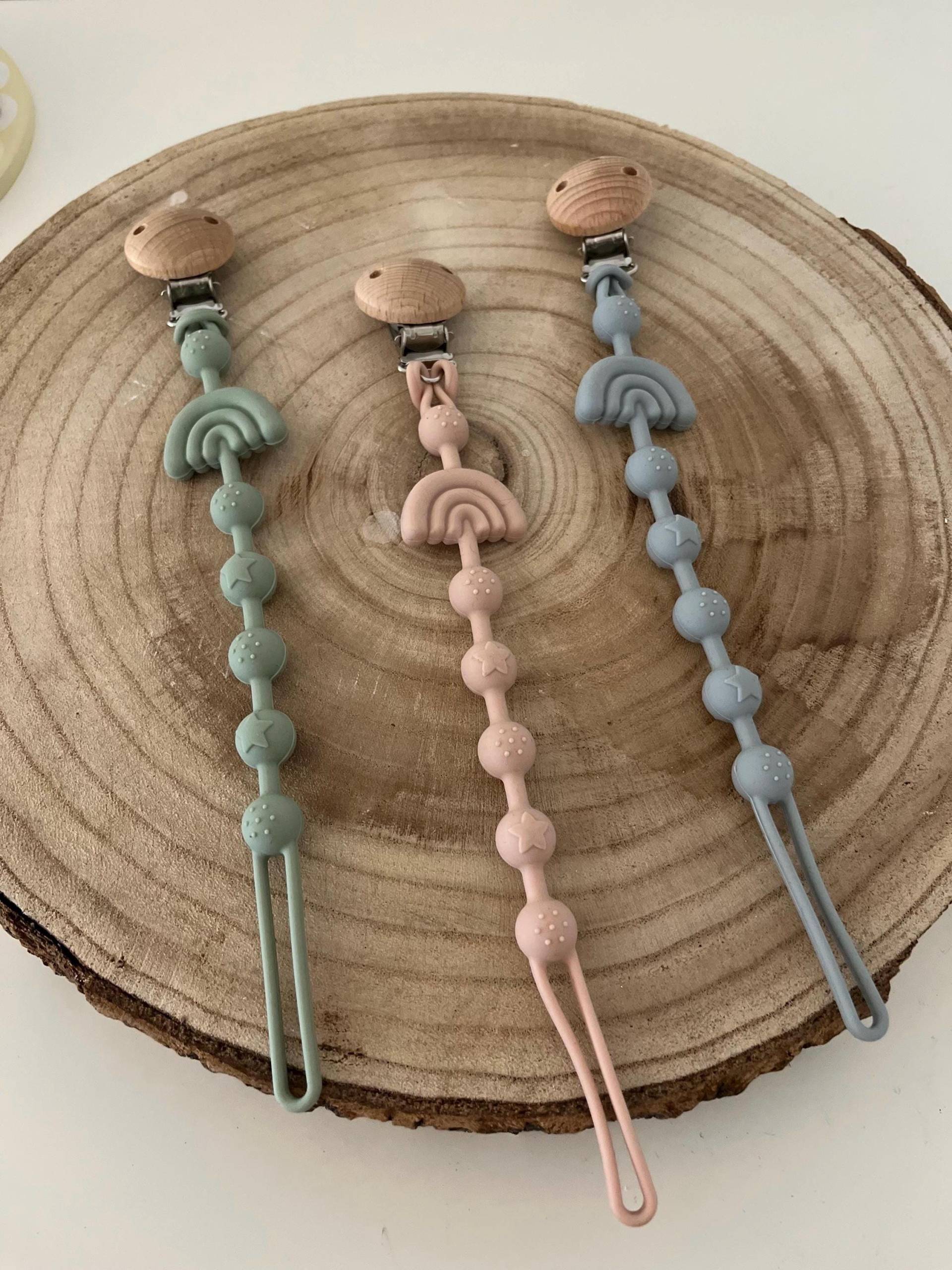 Silikon Schnullerkette Schnullerband Minimalistisch Vers. Farben Babyartikel Mädchen Junge Boho Geschenk Zur Geburt Babyparty von Etsy - stilwerk3