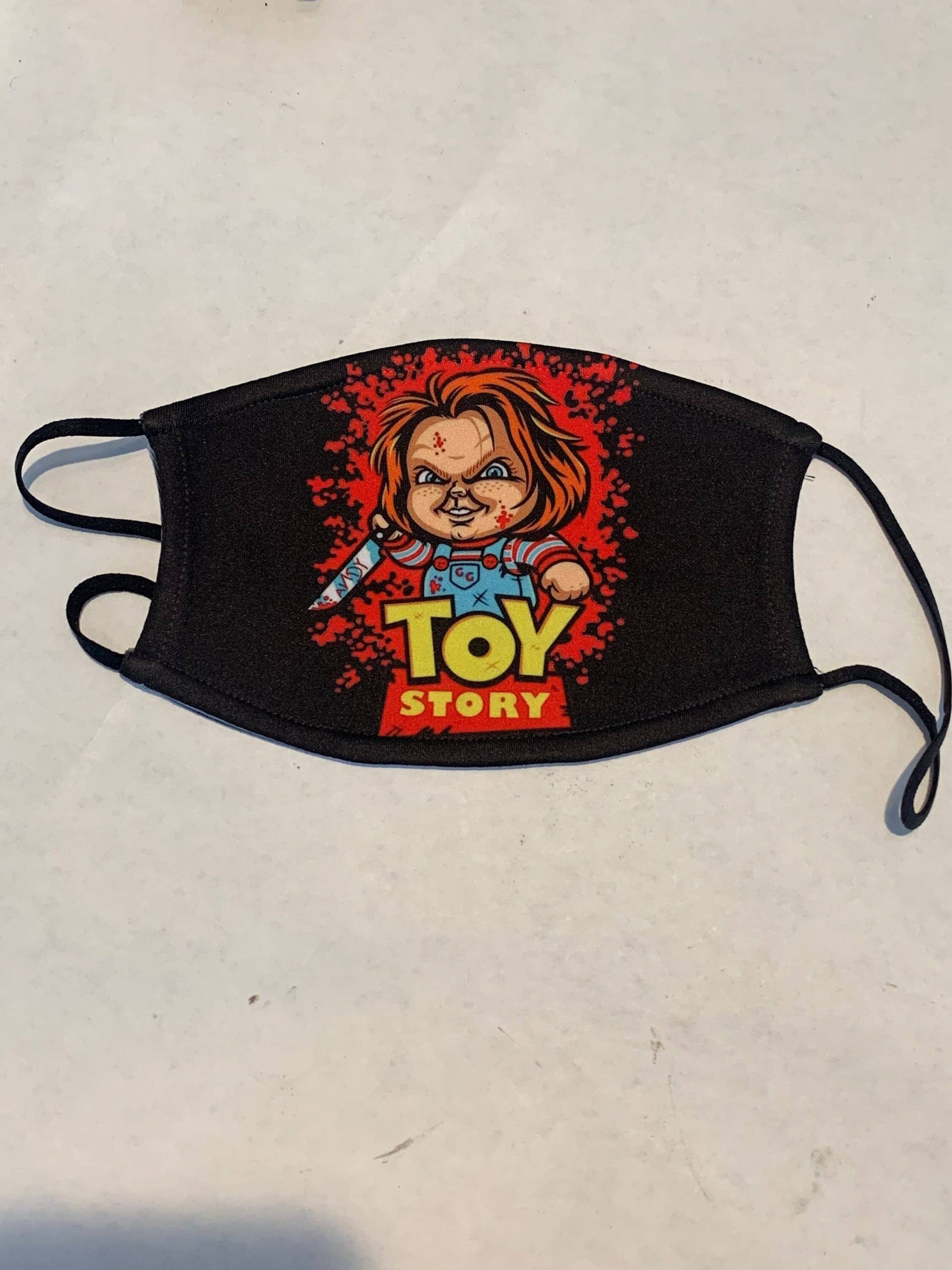 Chucky Es Toy Story Halloween Gesichtsmaske Mit Filter von Etsy - theGraphikShop