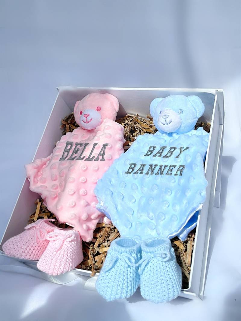 Zwilling Baby Geschenk Set, Zwillinge Bär Geschenk, Geschenkkorb, Dusche Babys von Etsy - thebababee