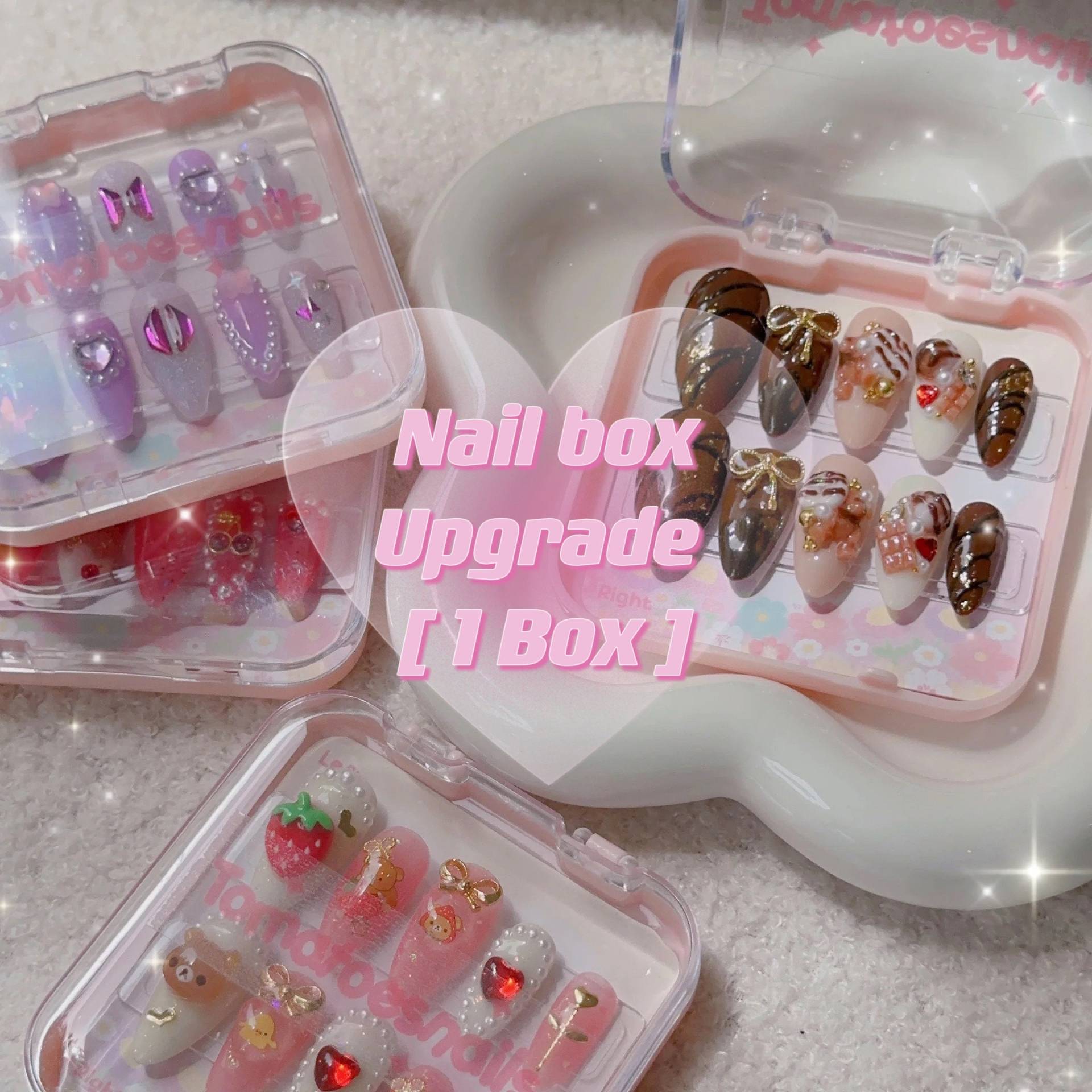 Nails Box Upgrade, [1] Für Pressnägel, Nagelaufbewahrungsbox, Falsche Nagelbox, Nagelgeschenkbox, Nagelverpackungsbox von Etsy - tomatoesnails