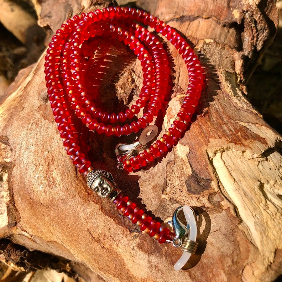 Brillenkette "Buddha - Ruby" von Etsy - trudiloves