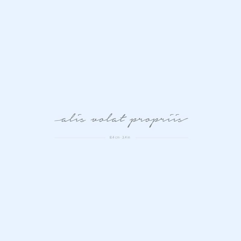 Alis Volat Propriis Semi-Permanent 2-Wochen Tattoo | 2Er Set von Etsy - twoweektattoos