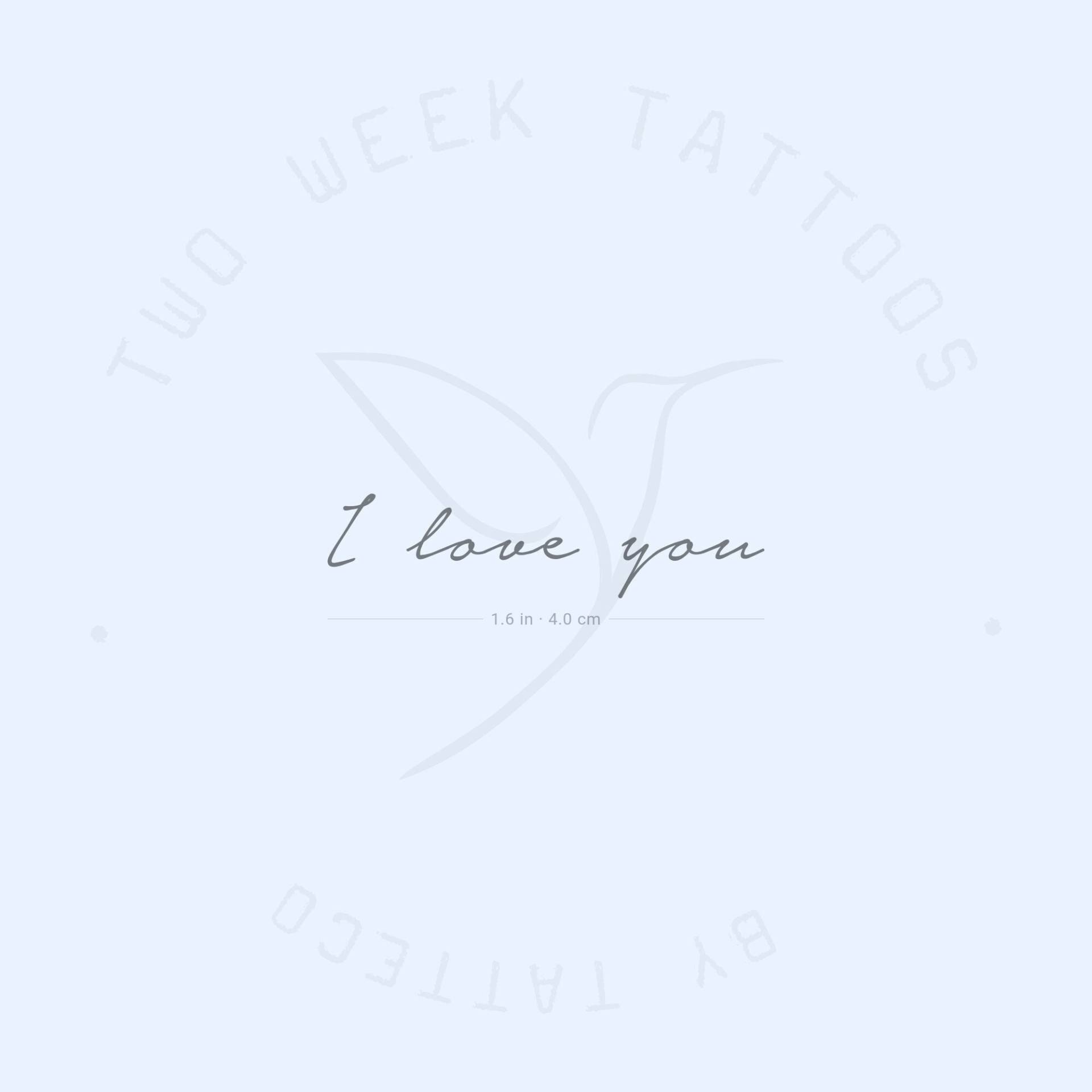 I Love You Semi-Permanent 2-Wochen Tattoo | 2Er Set von Etsy - twoweektattoos