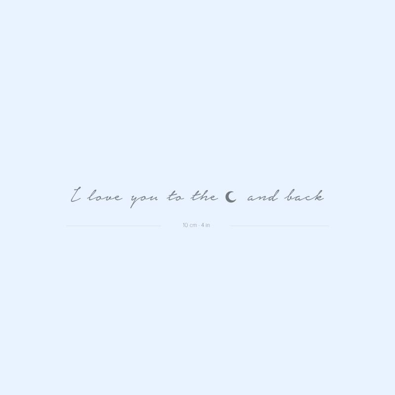 I Love You To The Moon & Back Semi-Permanent 2-Week Tattoo | 2Er Set von Etsy - twoweektattoos