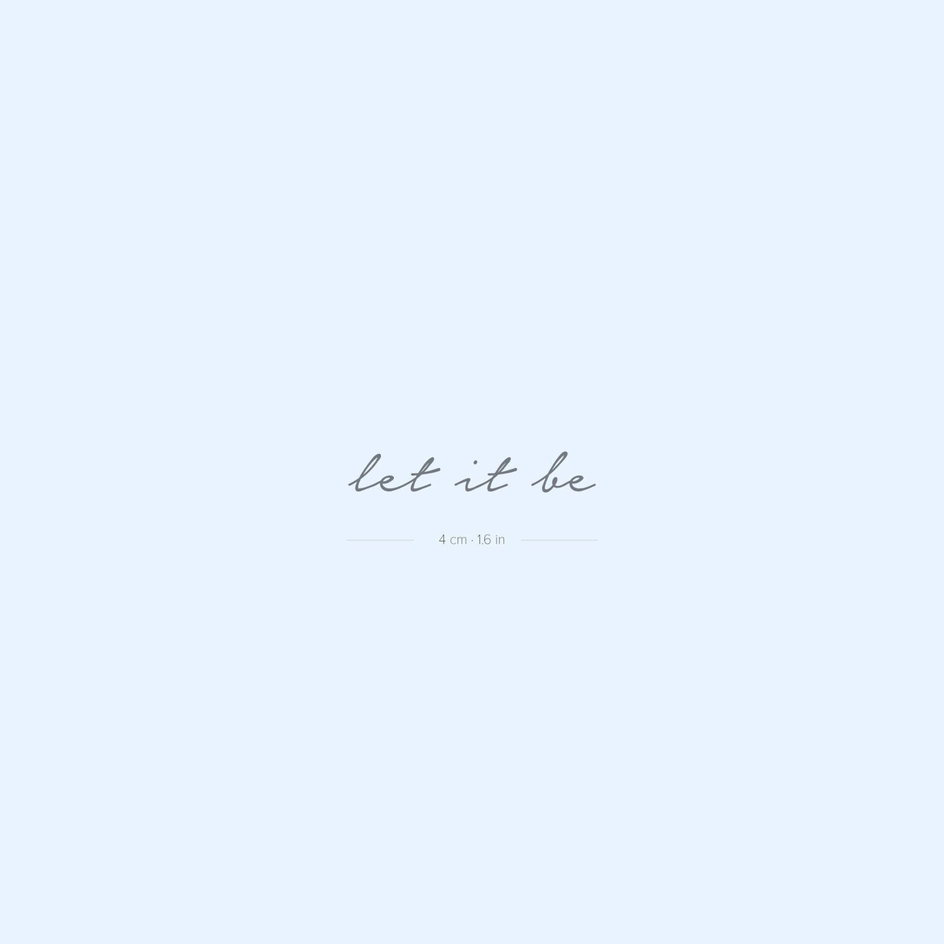 Let It Be Semi-Permanent 2-Wochen Tattoo | 2Er Set von Etsy - twoweektattoos