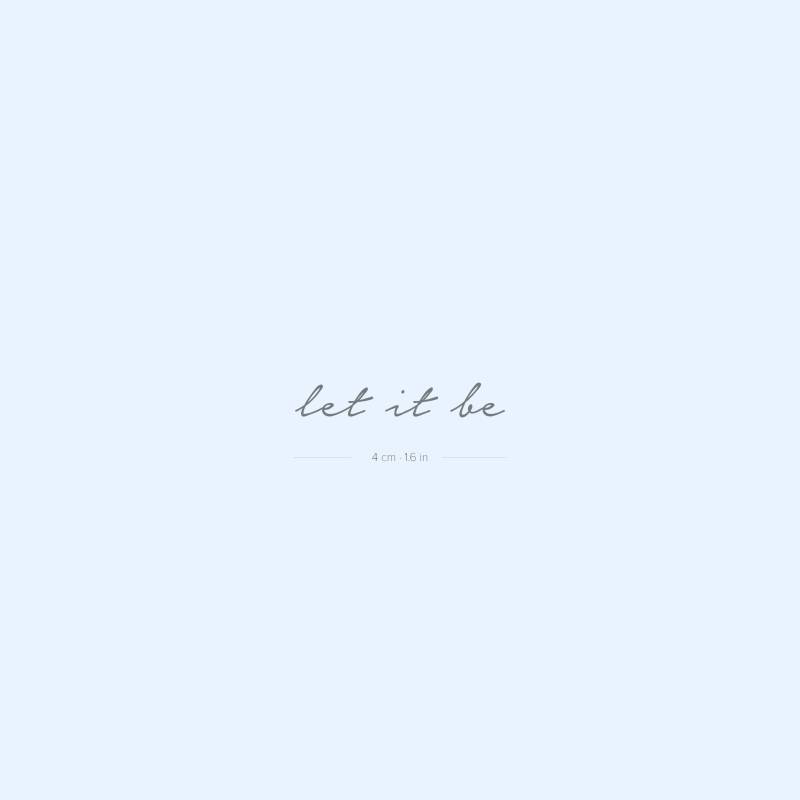 Let It Be Semi-Permanent 2-Wochen Tattoo | 2Er Set von Etsy - twoweektattoos