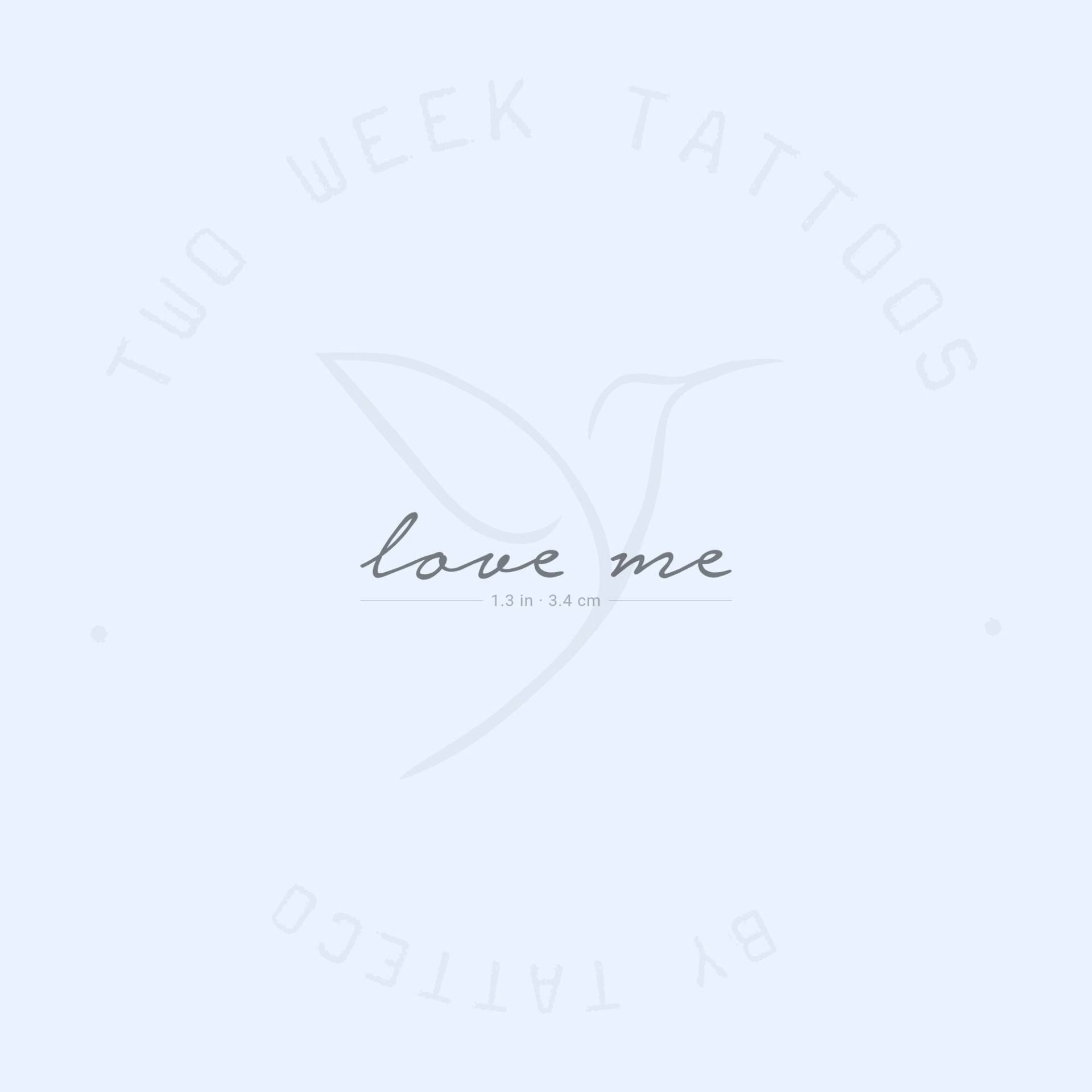 Love Me Semi-Permanent Tattoo | 2Er Set von Etsy - twoweektattoos