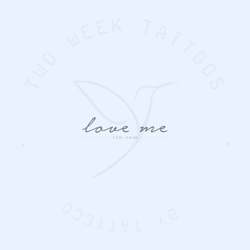 Love Me Semi-Permanent Tattoo | 2Er Set von Etsy - twoweektattoos