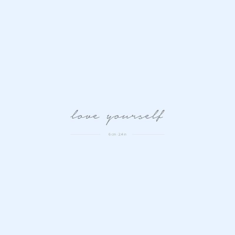 Love Yourself Semi-Permanent 2-Wochen Tattoo | 2Er Set von Etsy - twoweektattoos