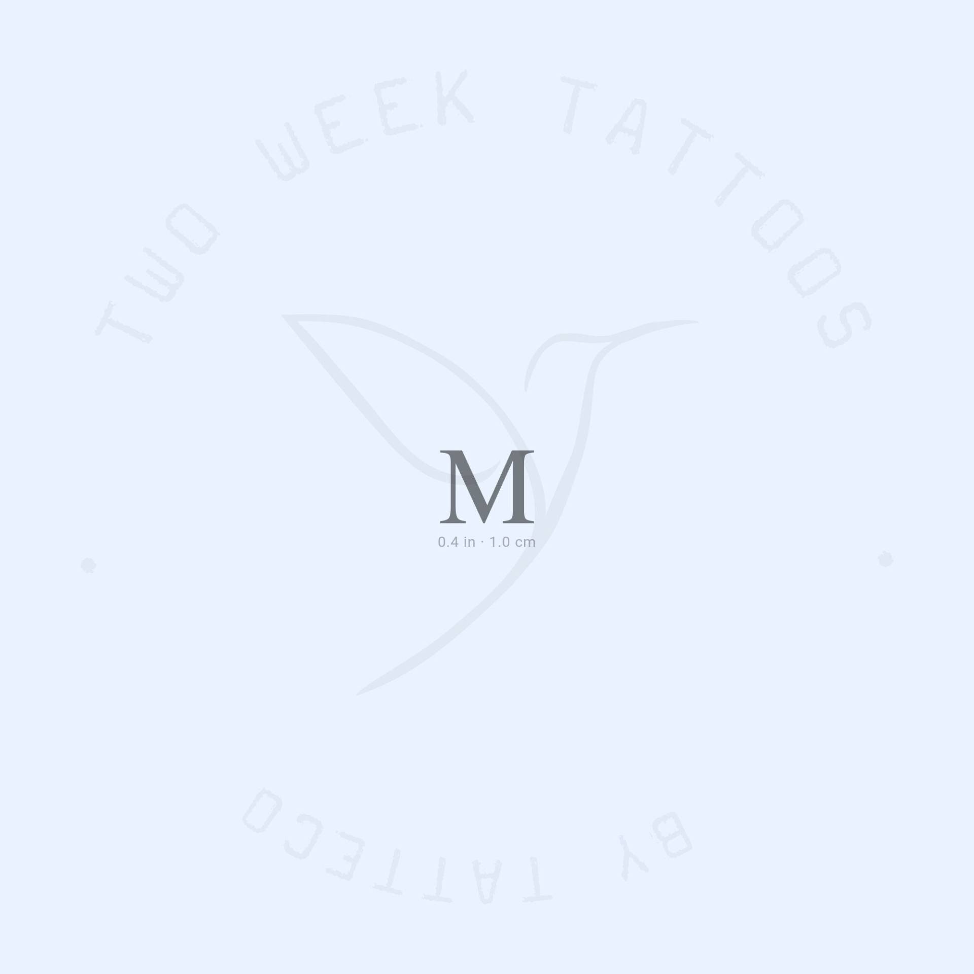 M Serif Semi-Permanent Tattoo | 2Er Set von Etsy - twoweektattoos