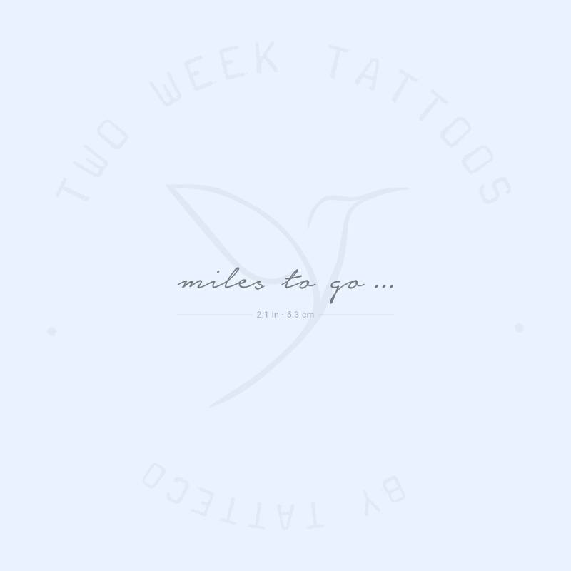 Miles To Go... Semi-Permanent Tattoo | 2Er Set von Etsy - twoweektattoos