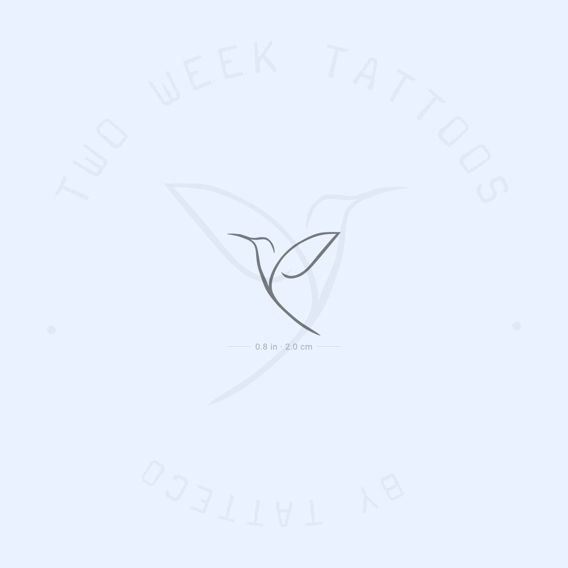 Minimalist Kolibri Semi-Permanent Tattoo | 2Er Set von Etsy - twoweektattoos