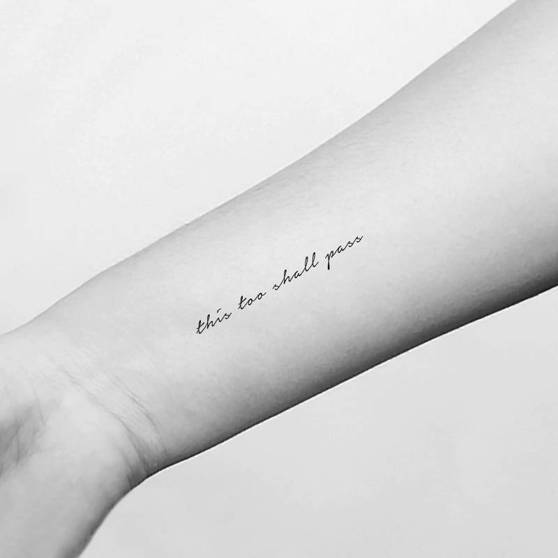 This Too Shall Pass Semi-Permanent 2-Wochen Tattoo | 2Er Set von Etsy - twoweektattoos