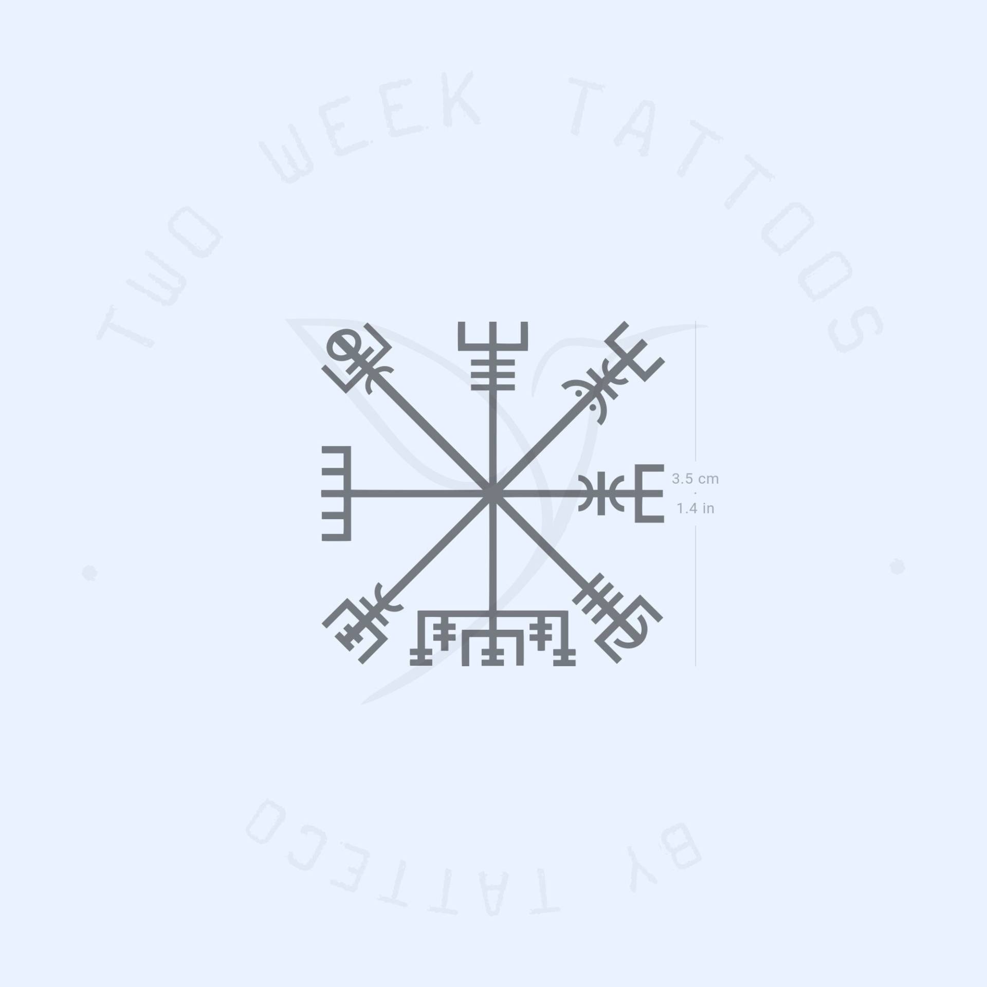 Vegvisir Semi-Permanent 2-Wochen Tattoo | 2Er Set von Etsy - twoweektattoos