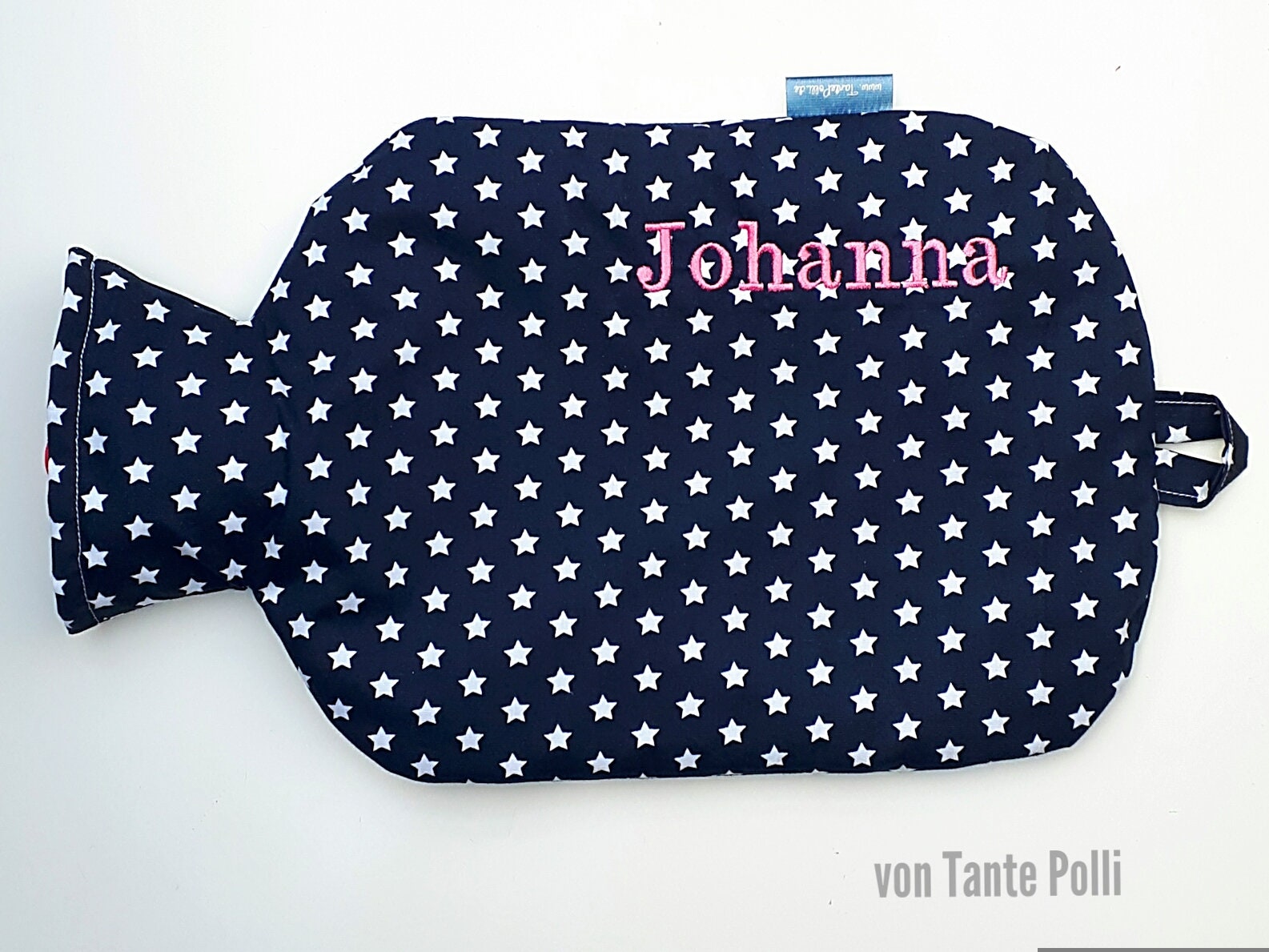 Wärmflasche-Bezug Dunkelblau Mit Sternen, Rosa Bestickt Wärmflasche-Bezug Dunkelblau Mit Sternen, Rosa Bestickt von Etsy - vonTantePolli