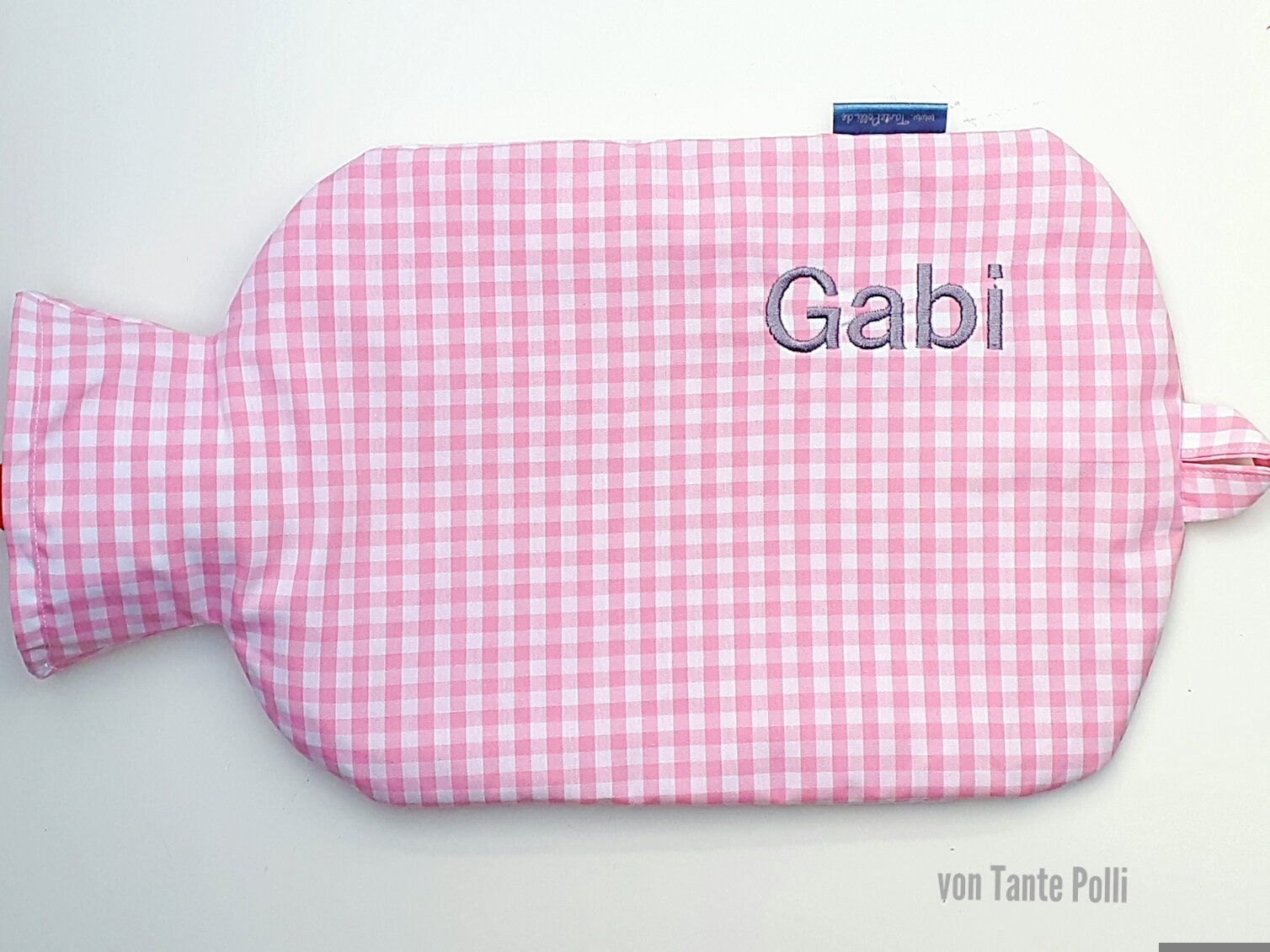 Wärmflasche-Bezug Rosa Kariert, Grau Bestickt Wärmflasche-Bezug Rosa Kariert, Grau Bestickt von Etsy - vonTantePolli