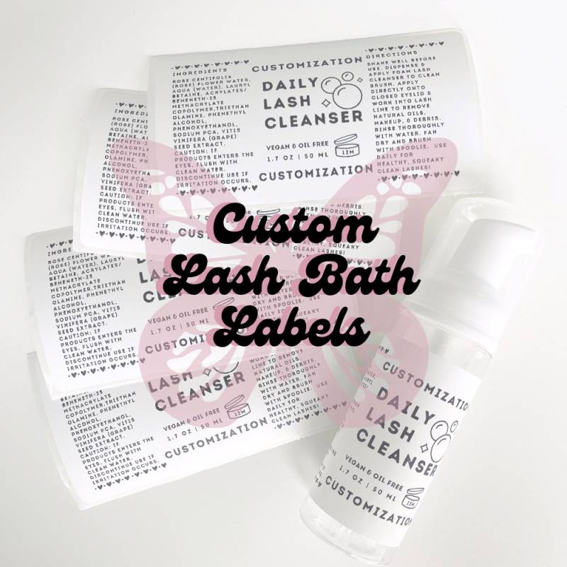 Lash Shampoo Label | Wimpern Pflegeset Zubehör Für Wimpernverlängerung Cleanser Bath Sticker Flaschenetiketten von Etsy - vxiang