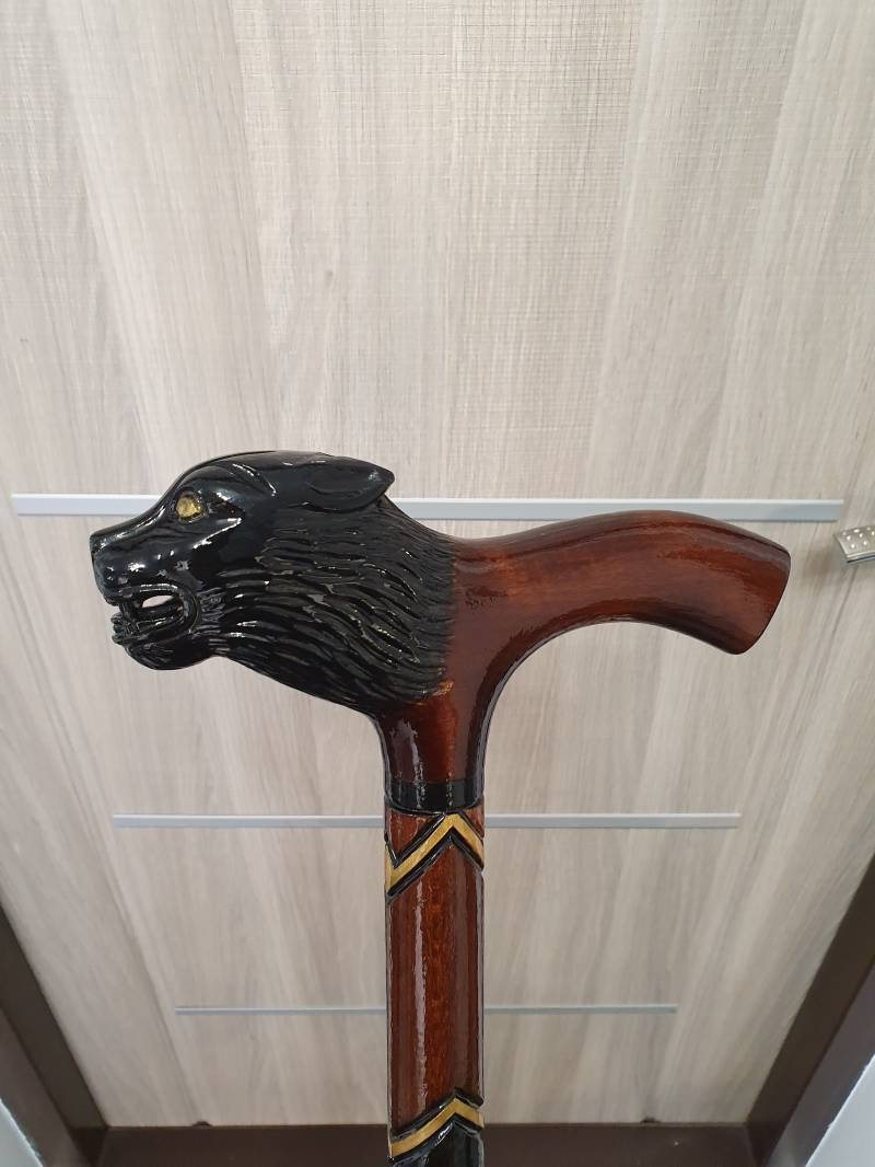 Panther Gehstock, Handgemacht, Holz Geschnitzt Gehstock von Etsy - wdcarver