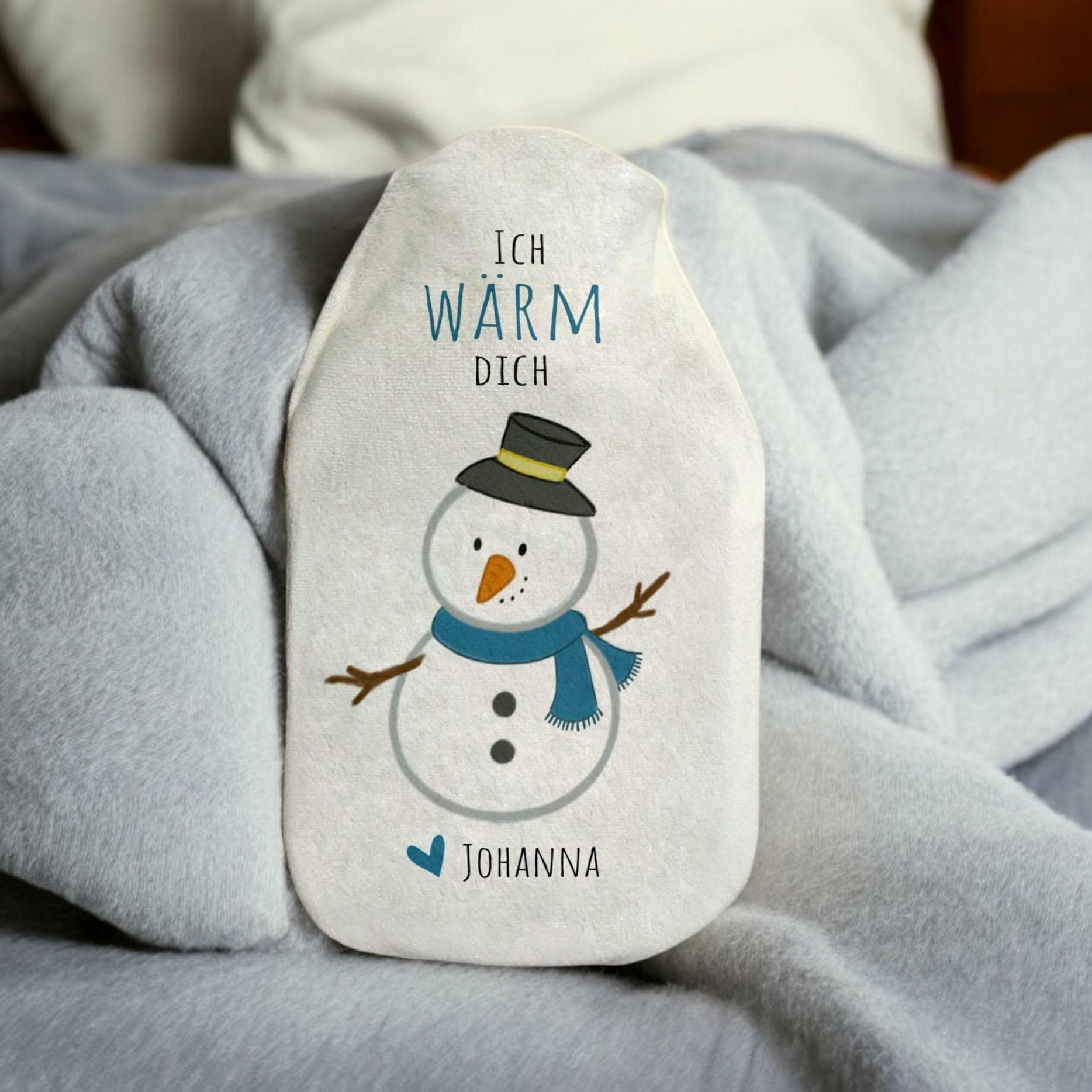 Wärmflasche "Schneemann - Ich Wärm Dich" Mit Wunschnamen , Geschenk Für Weihnachten, Nikolaus, Adventskalender von Etsy - xxxBESONDERSxxx