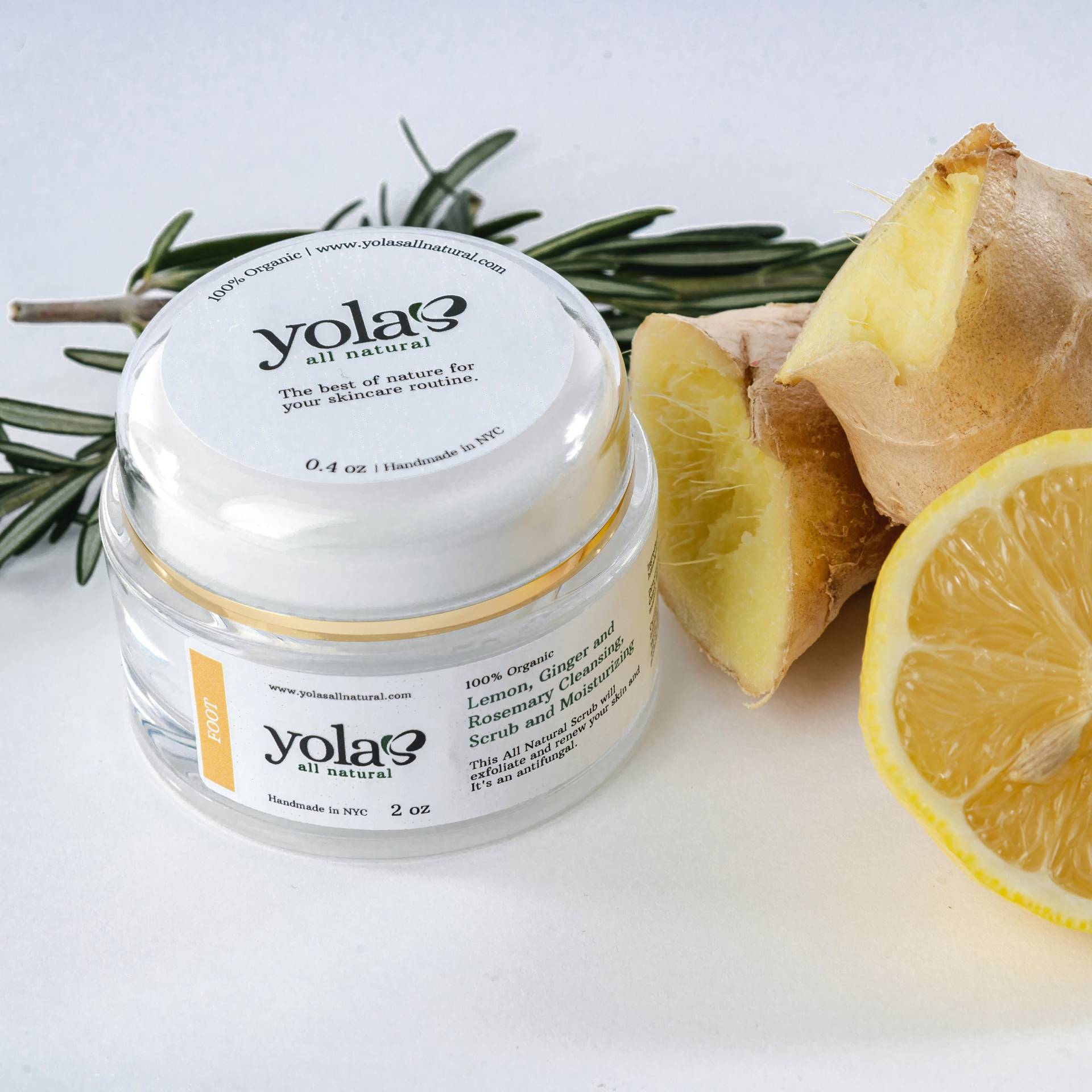 Zitrone, Ingwer Und Rosmarin Peeling-Reinigungscreme von Etsy - yolasallnatural